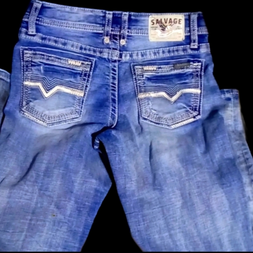Buckle Kids Blue Distressed Denim Jeans